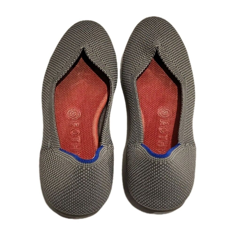 Rothy’s The Flat Women's Size 8 Charcoal Gray Round Toe Slip On Flat Shoes